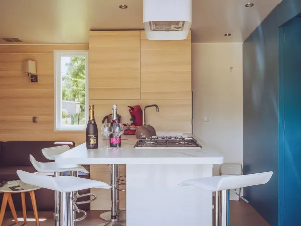De Roan Supreme Plus Lounge woonkamer met keuken.