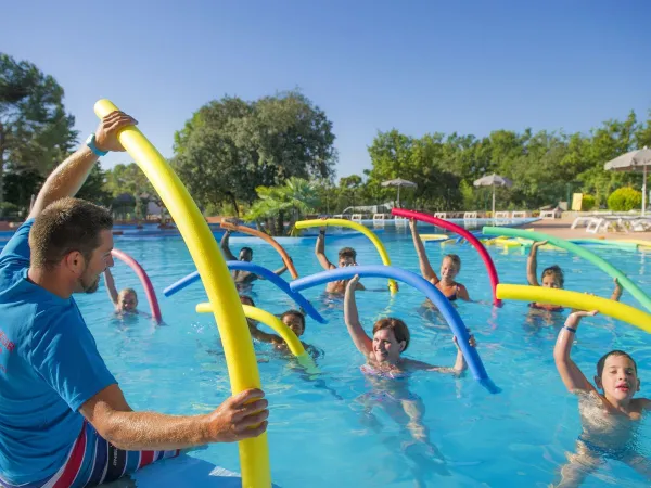 Wateranimatie op Roan camping Du Verdon.