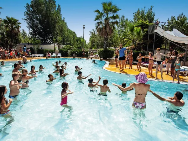 Aquagym bij Roan camping Les Sablines.