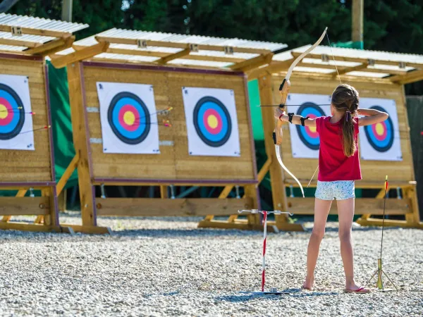 Boogschieten bij Roan camping La Sirène.