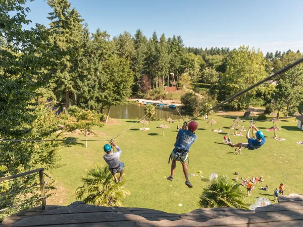 Tokkelen op Roan camping des Ormes.