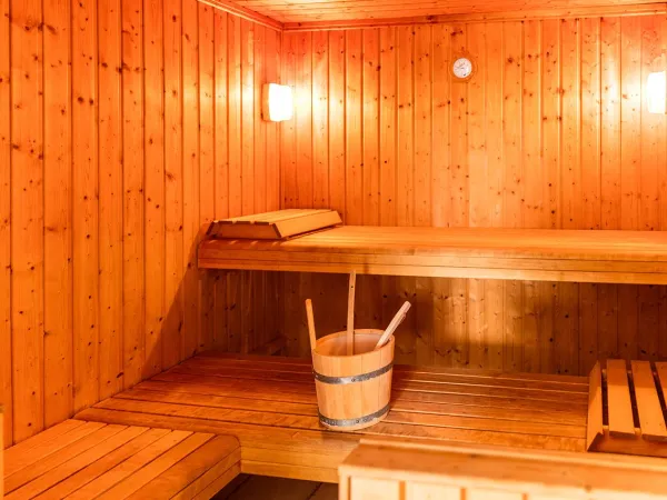 De sauna bij Roan camping Club Napoléon.
