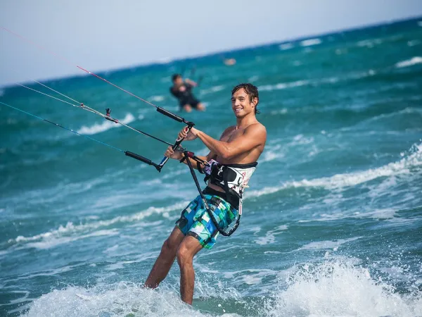 Waterskiën bij Roan camping Le Soleil Méditerranée.