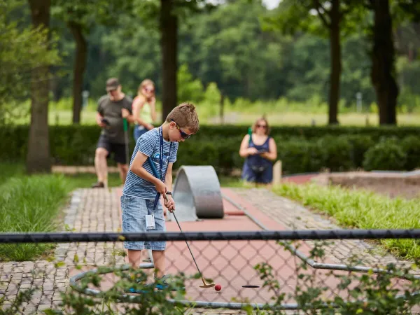 Minigolf bij Roan camping Terspegelt.