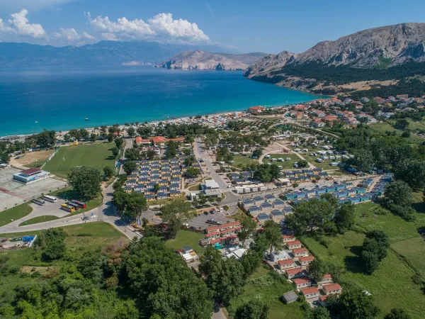 Overzicht van Roan camping Baška Camping Resort.