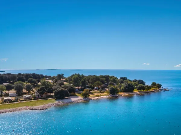 Overzicht Roan camping Polari aan de kust.