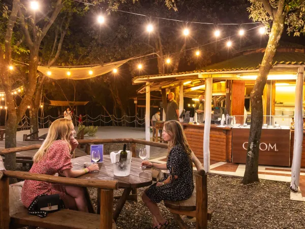 Een bar op Roan camping hu Montescudaio village.