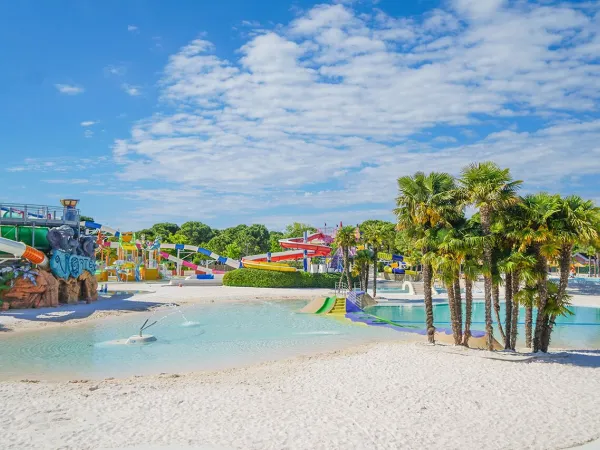 Lagunebad bij Roan camping Union Lido Mare.
