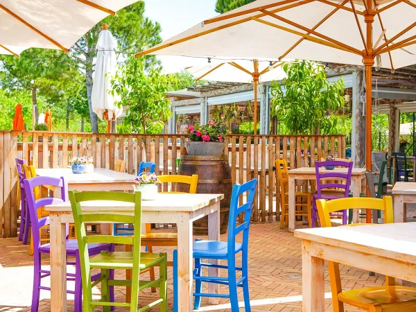 Een restaurant op Roan camping Union Lido Mare.