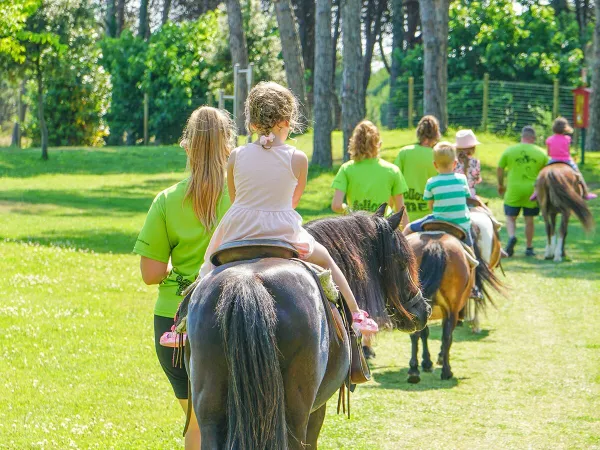 Paardrijden bij Roan camping Union Lido Mare.