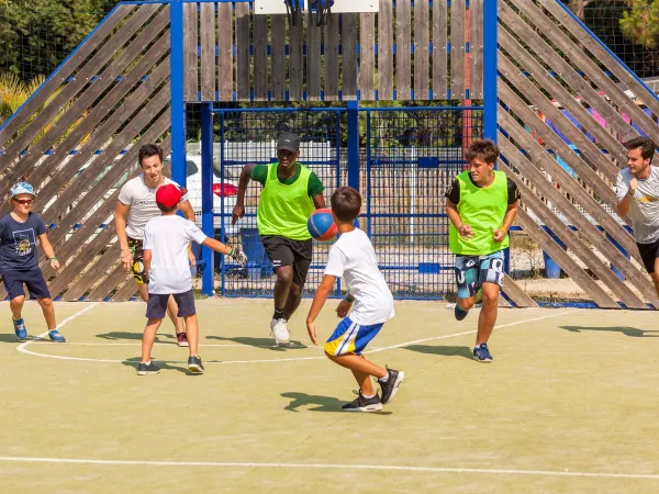 Basketbalveld bij Roan camping La Sardane.