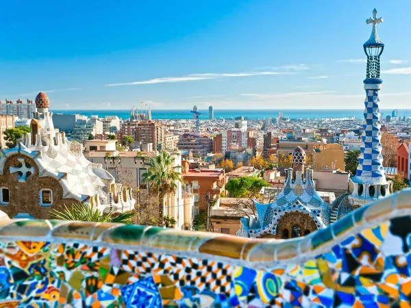 Parc Güell in de stad Barcelona.