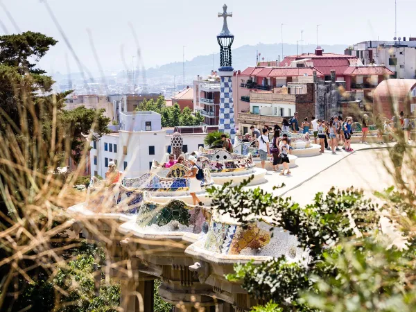 Park Güell in de stad Barcelona.