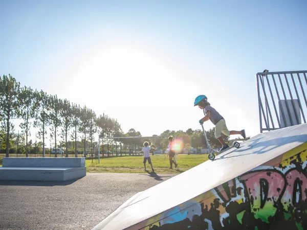 Het skatepark van Roan camping Le Vieux Port.