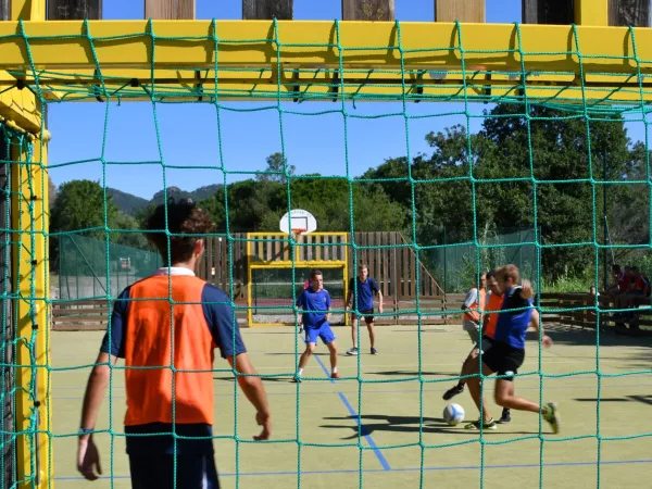 Voetbal en basketbalveld op Roan camping La Pierre Verte.