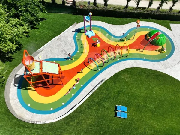 Nieuw spraypark op Roan camping Piantelle.