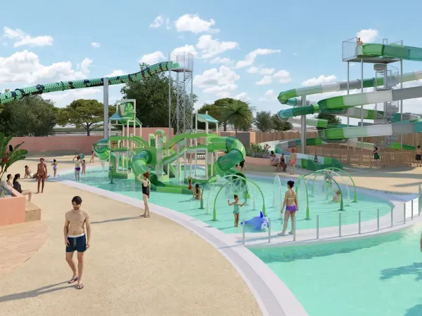 Compleet vernieuwd zwembad opent in 2025 op Roan camping Le Domaine du Clarys.