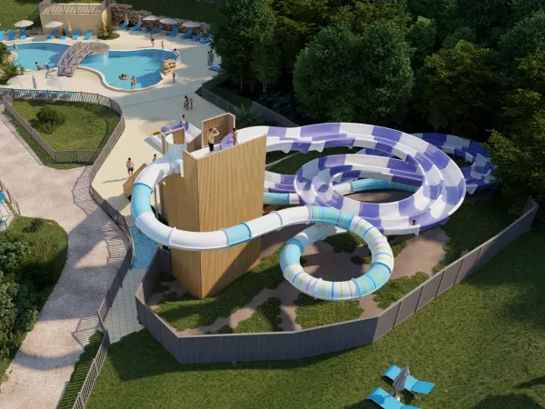 Nieuw in 2025: snelle glijbaan en racerbaan op Roan camping Saint Avit Loisirs.