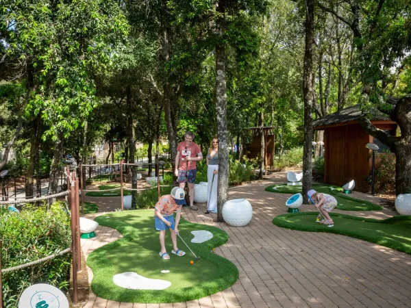 Mini golf op Roan camping hu Montescudaio village.