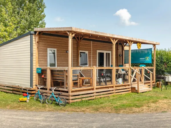 Luxe stacaravan op Roan camping Le Domaine de Beaulieu.