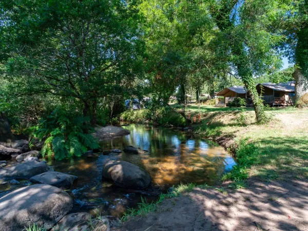 Stromend beekje bij Roan camping Le Ty Nadan.