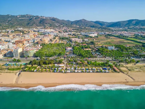 Mooi bovenaanzicht van Roan camping Caballo de Mar.