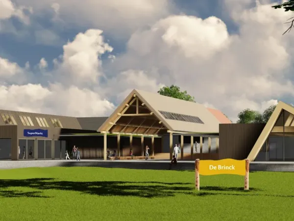Nieuw centrumgebouw op Roan camping Terspegelt.