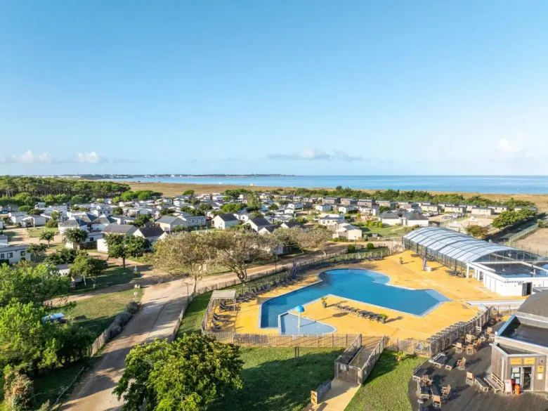 Overzichtsfoto van Roan camping Les Chardons Bleus de la Turballe.