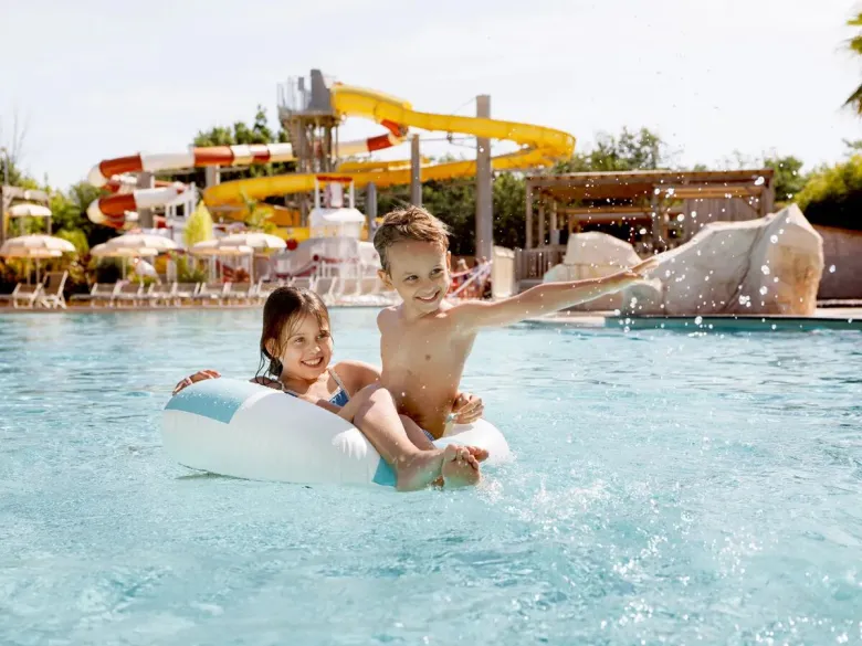 Waterpret bij kinderen op Roan camping La Grand Terre.