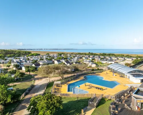 Overzichtsfoto van Roan camping Les Chardons Bleus de la Turballe.